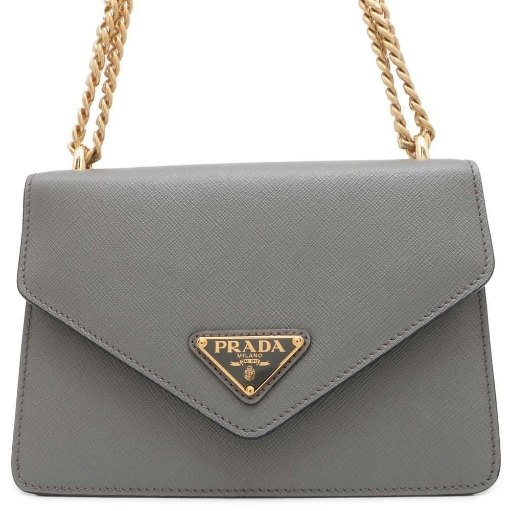 Prada Chain Shoulder Bag Saffiano Leather